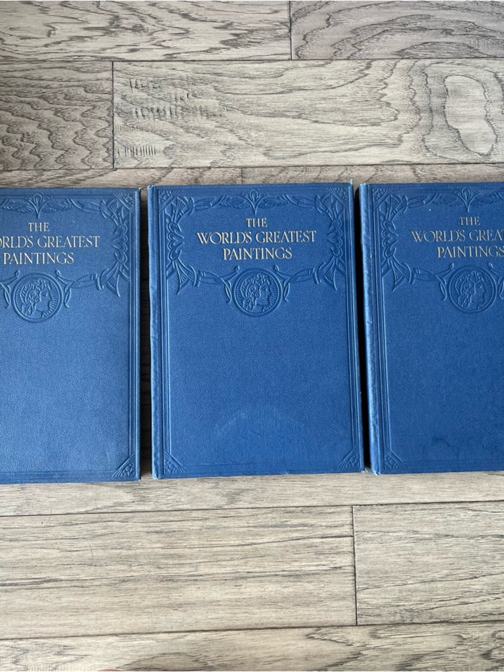 The World's Greatest Paintings Blue Hardcover Book Set Volume 1 2 3